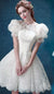 Princess Vintage Ivory Short Prom Dress Sweet 16 Cocktail Dress Graduation Dresses JS114