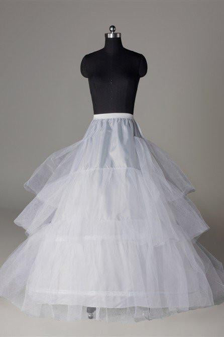 Silk Satin Wedding Petticoat Accessories White Floor Length FU03