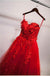 Red Ball Gown Tulle Strapless Generous Floral Fashion Quinceanera Prom Dresses JS548