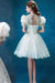 Princess Vintage Ivory Short Prom Dress Sweet 16 Cocktail Dress Graduation Dresses JS114