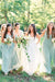 V Neck Long Gown Chiffon Classic Bridesmaid Dresses