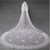 3D Flowers Lace Appliques Tulle Ivory Wedding Veils JS180