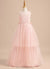 - Scoop Tulle Flower Girl Dresses Girl Sleeveless Rhianna Lace/Bow(s) Flower Neck A-Line Floor-length With Dress