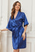 Ready Satin Royal Blue Robe for Bride